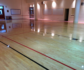 Commercial flooring — gymnasium wood floor