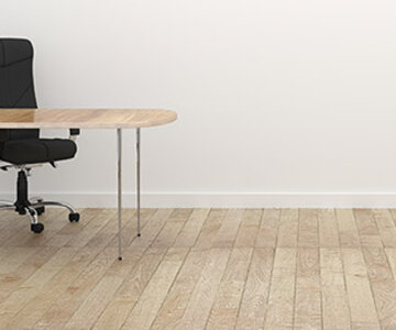 Vinyl and laminate flooring in an office space